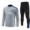 Sudadera De Entrenamiento Inter Milan Cremallera De Cuarto 2024-25 Gris - Niño